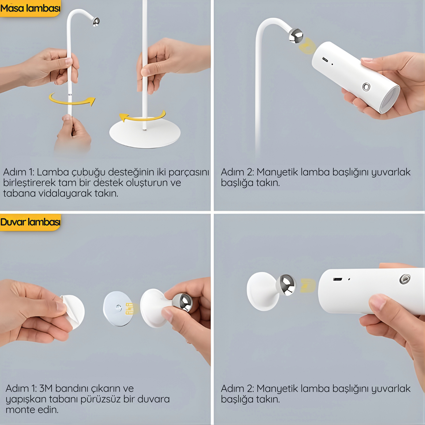 Kablosuz Manyetik Led Lamba